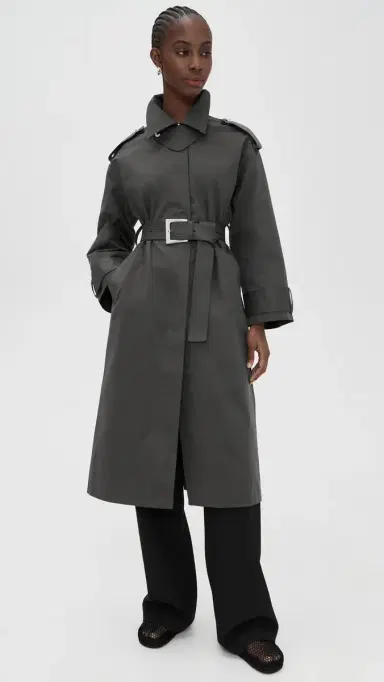 Apparis Joan Trench Coat Washed Black | Thumbnail 5