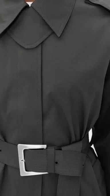 Apparis Joan Trench Coat Washed Black | Thumbnail 6