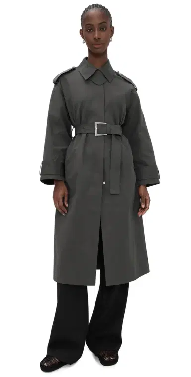 Apparis Joan Trench Coat Washed Black | Thumbnail 1