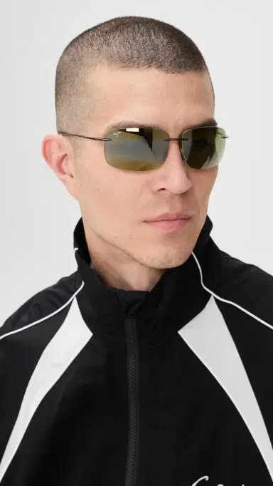 Maui Jim Breakwall Sunglasses Green-Green-Green One Size | Thumbnail 3