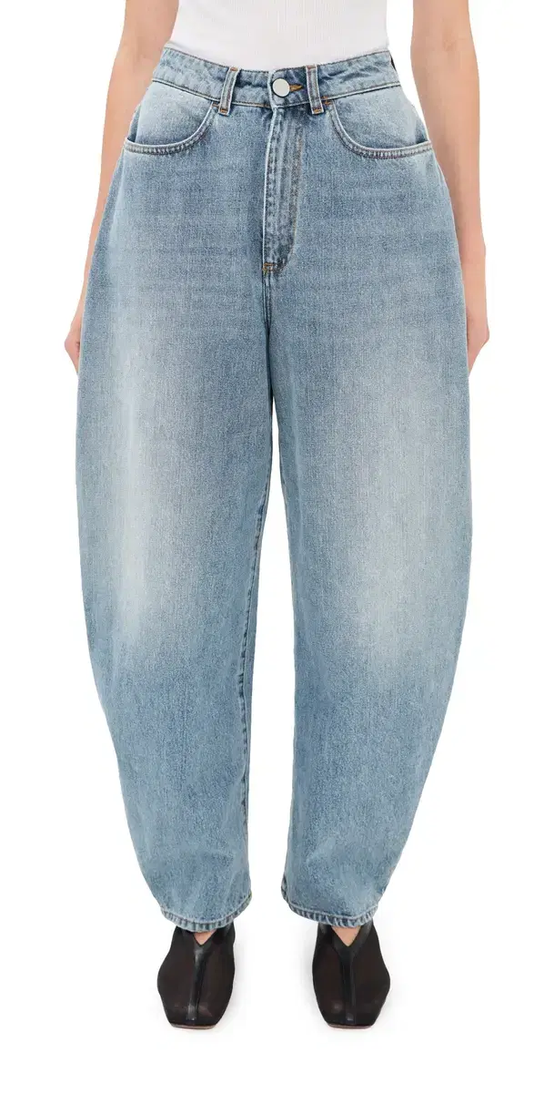 High-Waist Sculptural Denim Jeans Classic Blue