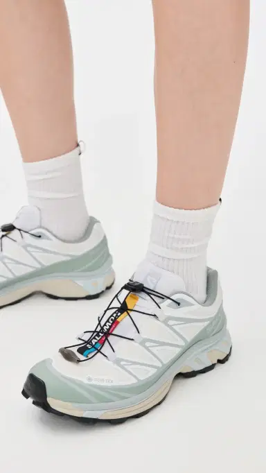 Salomon XT-6 GTX Sneakers White/Green Milieu/Ice Flow | Thumbnail 3