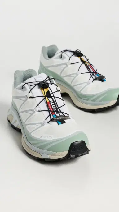 Salomon XT-6 GTX Sneakers White/Green Milieu/Ice Flow | Thumbnail 6