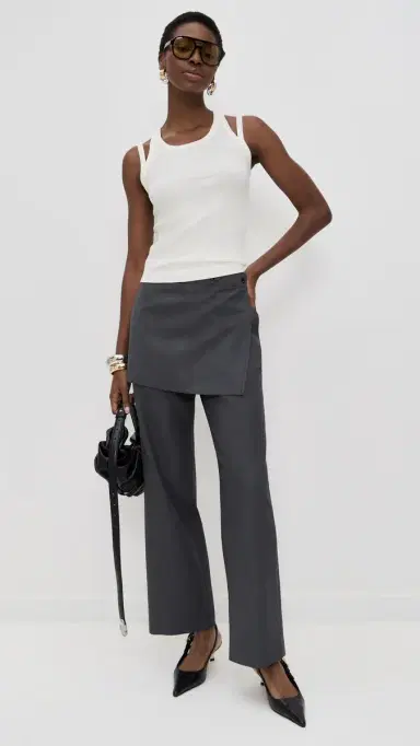 Helmut Lang Racer Strap Tank Winter White | Thumbnail 5