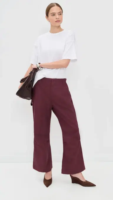 LE BOP Ella Pants Burgundy | Thumbnail 2