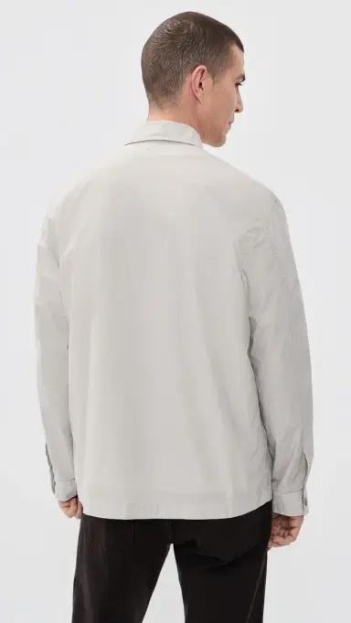 Stone Island Lightweight tretch Cotton Overshirt Pearl Grey | Thumbnail 3