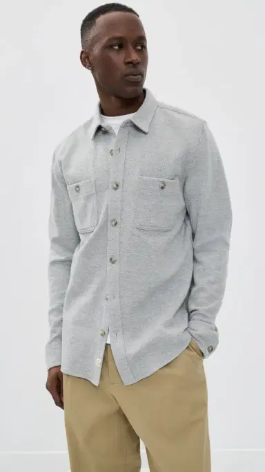 Marine Layer Pacifica Twill Shirt Grey | Thumbnail 2