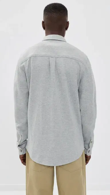 Marine Layer Pacifica Twill Shirt Grey | Thumbnail 3
