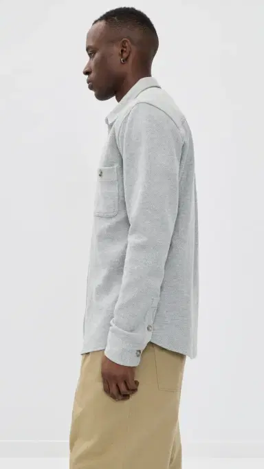 Marine Layer Pacifica Twill Shirt Grey | Thumbnail 4