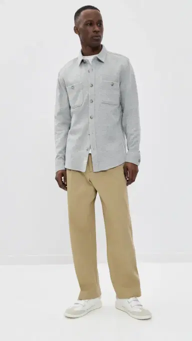 Marine Layer Pacifica Twill Shirt Grey | Thumbnail 5