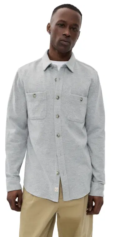 Marine Layer Pacifica Twill Shirt Grey | Thumbnail 1