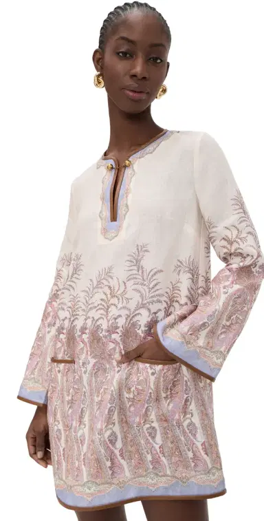 Zimmermann Alchemy Tunic Dress Cream Paisley | Thumbnail 1 Zimmermann Alchemy Tunic Dress Cream Paisley | Thumbnail 1