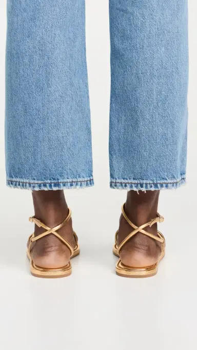 Loeffler Randall Noor Strappy Sandals Gold 6 | Thumbnail 4