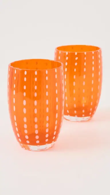 Zafferano Perle Tumblers Set of 2 Orange One Size | Thumbnail 2