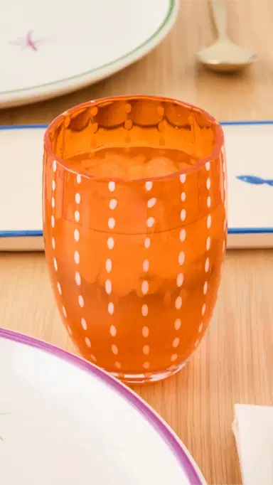 Zafferano Perle Tumblers Set of 2 Orange One Size | Thumbnail 4