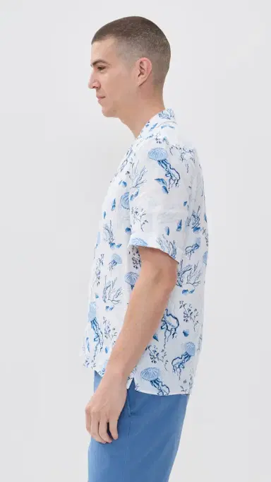 Vilebrequin Charli Linen Shirt Blanc | Thumbnail 4