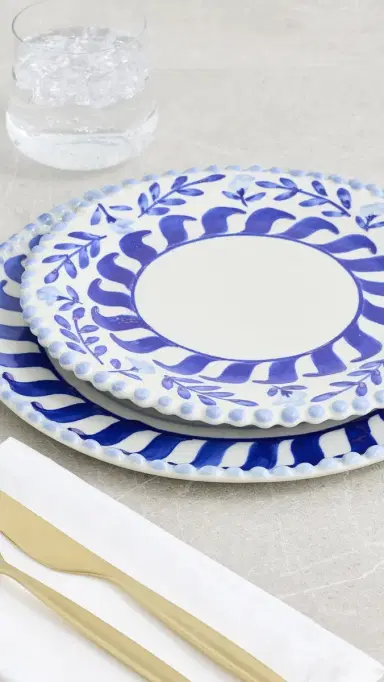 CAROLINA K Appetizer Plate Blue One Size | Thumbnail 3