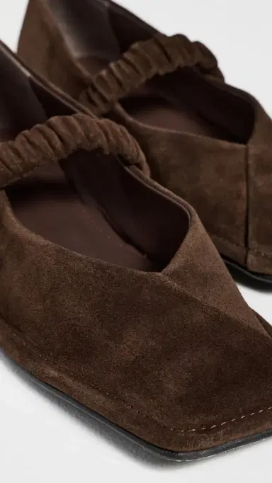 ALOHAS Lautan Suede Leather Ballet Flats Suede Brown | Thumbnail 6