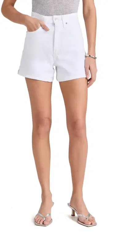 PAIGE Dani Shorts Crisp White 28 | Thumbnail 1
