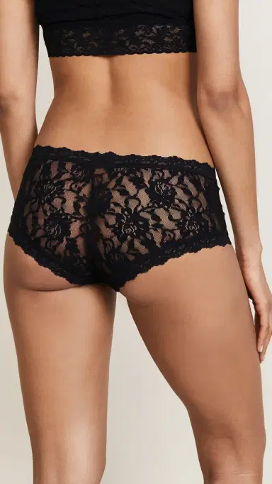 Hanky Panky Signature Lace Boyshorts Black XL | Thumbnail 3