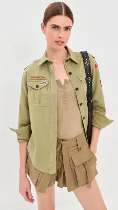 Isabel Marant Umberta Button Down Shirt Khaki | Thumbnail 2 Isabel Marant Umberta Button Down Shirt Khaki | Thumbnail 2