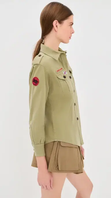 Isabel Marant Umberta Button Down Shirt Khaki | Thumbnail 4 Isabel Marant Umberta Button Down Shirt Khaki | Thumbnail 4