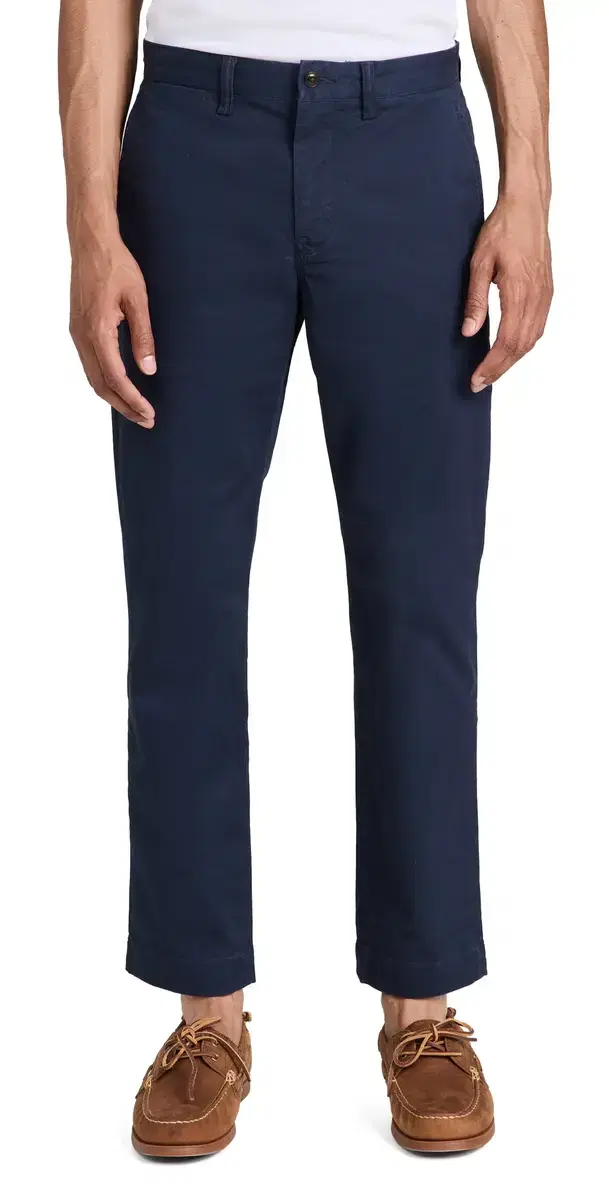 Straight Fit Washed Stretch Chino Pants Nautical Ink