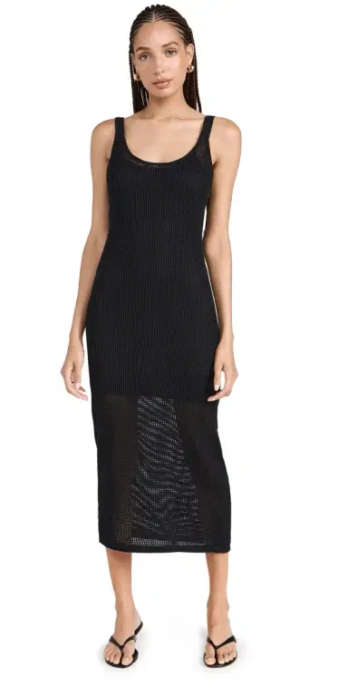 Staud Jessica Knit Coverup Dress Black | Thumbnail 1 Staud Jessica Knit Coverup Dress Black | Thumbnail 1