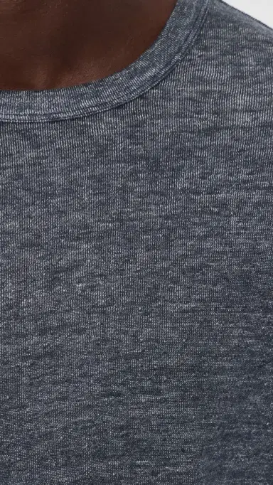 Onia Terry Linen Crew Neck Sweatshirt Washed Navy | Thumbnail 6