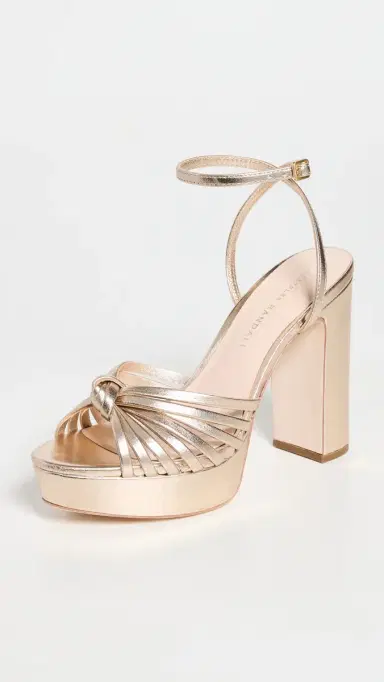 Loeffler Randall Rivka Leather Knot Platform Sandals Champagne 5 | Thumbnail 2