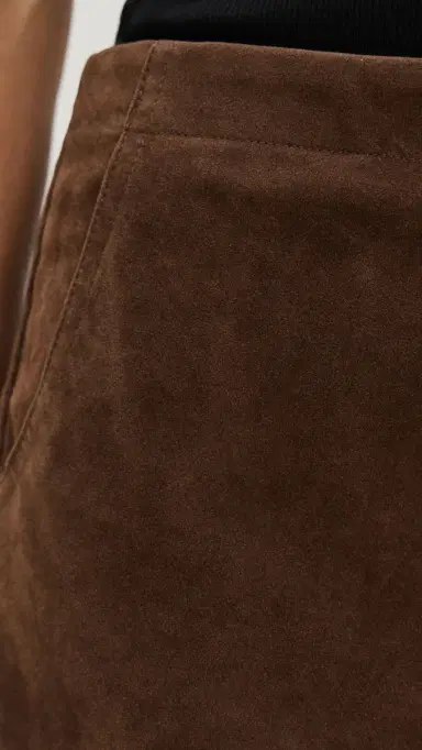 Bailey Rose Chocolate Faux Suede Mini Skirt Chocolate | Thumbnail 6