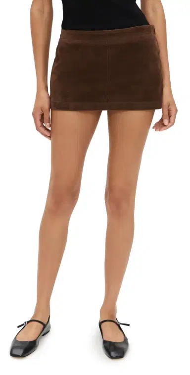 Bailey Rose Chocolate Faux Suede Mini Skirt Chocolate | Thumbnail 1