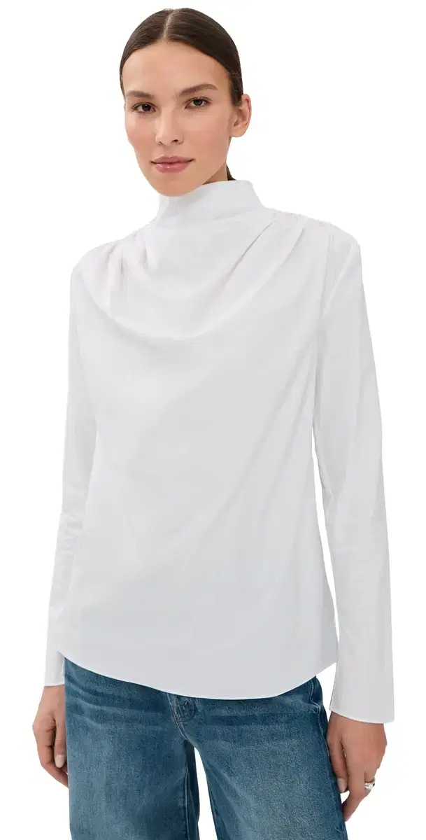 Penelope Draped Blouse White