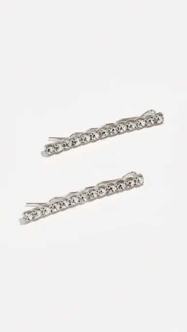 Jennifer Behr Gwen Bobby Pin Set Crystal One Size | Thumbnail 2