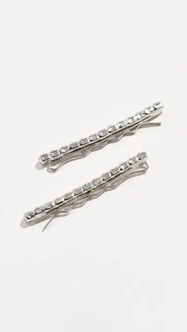 Jennifer Behr Gwen Bobby Pin Set Crystal One Size | Thumbnail 4