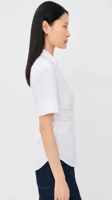 Veronica Beard Short Sleeve Devra Top White 0 | Thumbnail 4 Veronica Beard Short Sleeve Devra Top White 0 | Thumbnail 4