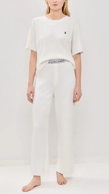 Polo Ralph Lauren Waffle Knit Pajama Set Ecru L | Thumbnail 2