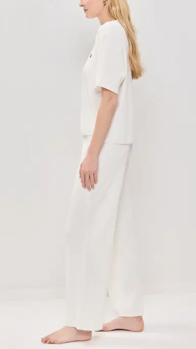 Polo Ralph Lauren Waffle Knit Pajama Set Ecru L | Thumbnail 4