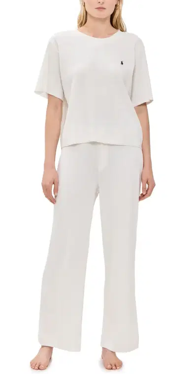 Polo Ralph Lauren Waffle Knit Pajama Set Ecru L | Thumbnail 1