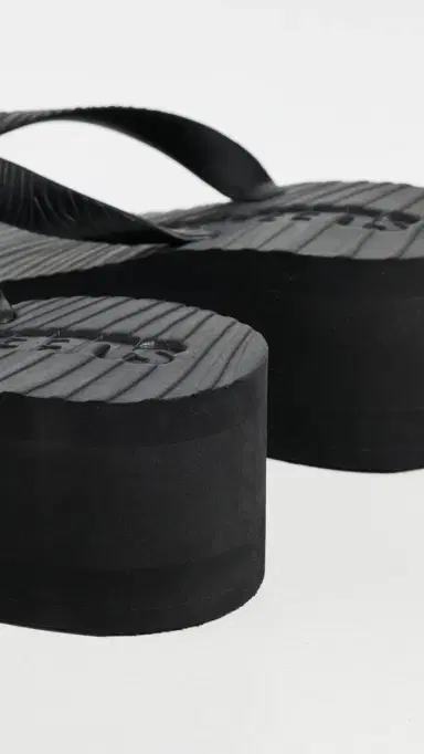 SLEEPERS High Platform Flip Flops Black | Thumbnail 4