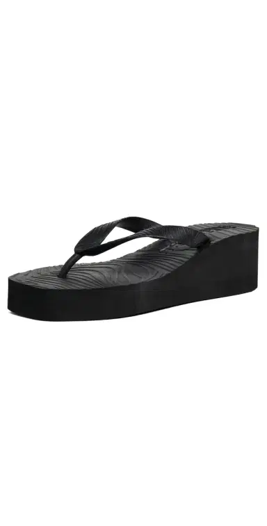 SLEEPERS High Platform Flip Flops Black | Thumbnail 1