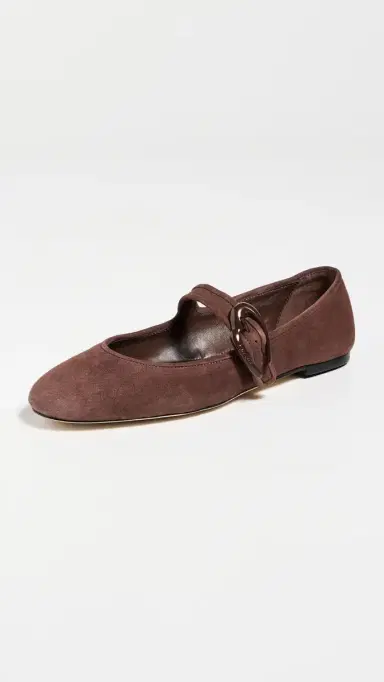 Larroudé Verona Ballet Flats Brown Suede 9 | Thumbnail 2 Larroudé Verona Ballet Flats Brown Suede 9 | Thumbnail 2
