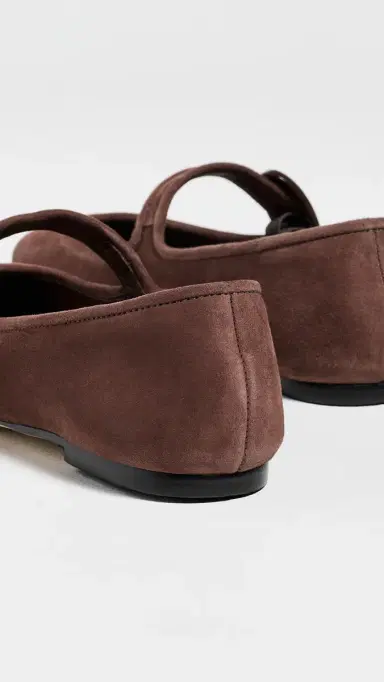 Larroudé Verona Ballet Flats Brown Suede 9 | Thumbnail 4 Larroudé Verona Ballet Flats Brown Suede 9 | Thumbnail 4