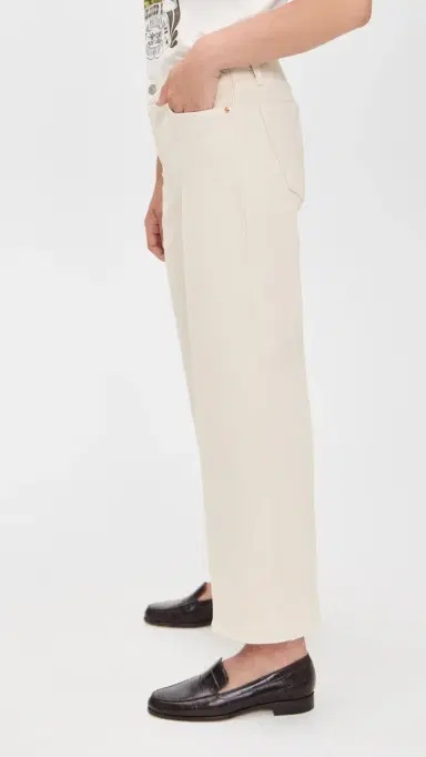 RE/DONE Mid Rise Wide Leg Crop Jeans | Thumbnail 4