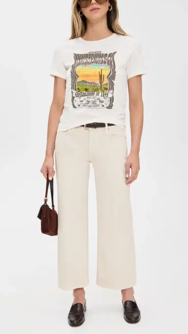 RE/DONE Mid Rise Wide Leg Crop Jeans | Thumbnail 5