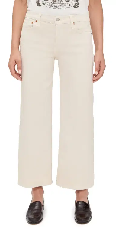 RE/DONE Mid Rise Wide Leg Crop Jeans | Thumbnail 1