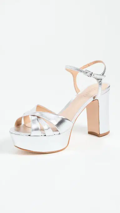 Schutz Keefa Platform Sandals Prata 5 | Thumbnail 2