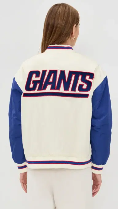 Terez NY Giants Colorblock Bomber Jacket NY Giants Sugar Swizzle/Blue L | Thumbnail 3