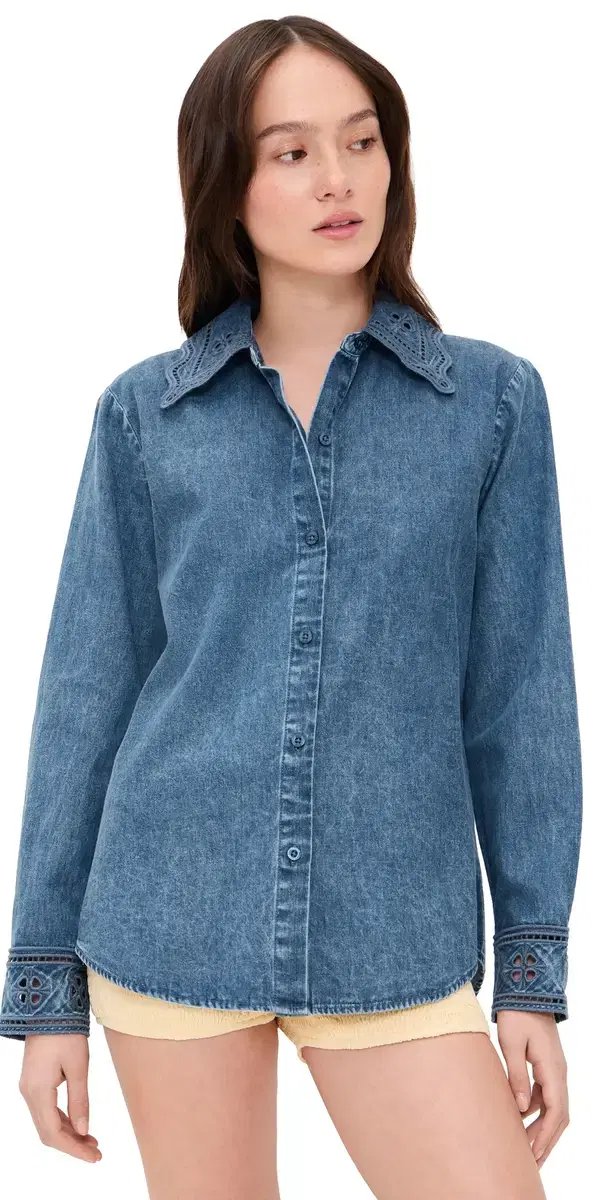 Bethany Denim Top Antique Blue