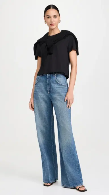 Madewell The Boxy Crop Tee in Soft Slub Jet Black | Thumbnail 5 Madewell The Boxy Crop Tee in Soft Slub Jet Black | Thumbnail 5